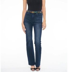 Pistola 20W High Rise Bootcut Flare Plus Size Jeans 0809 dark blue stretch